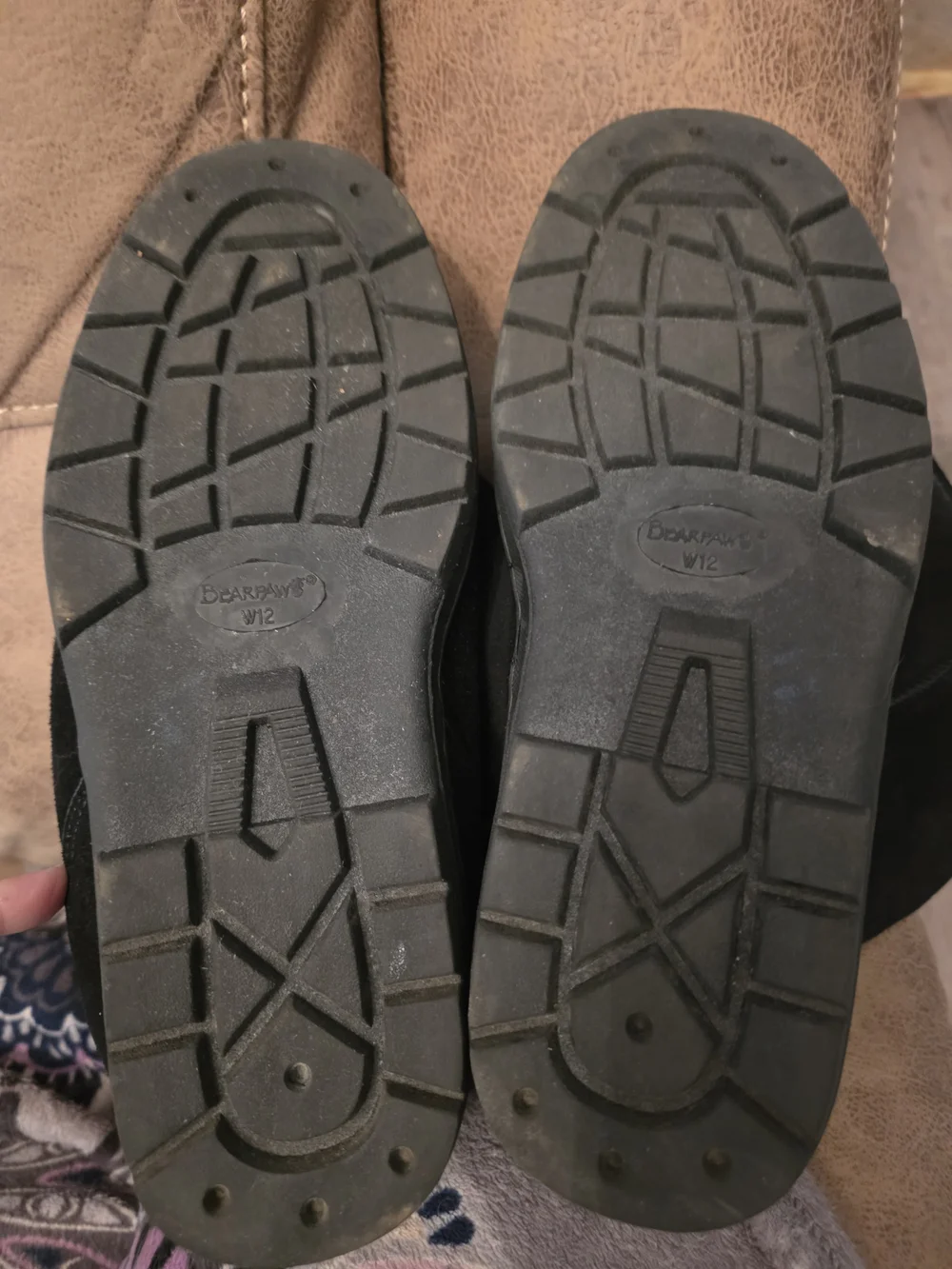 BearPaw Black Plush-Lined Winter Boots